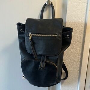 Aldo Black Backpack with Adjustable Straps and Drawstring Closure